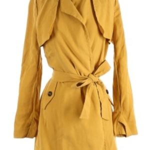 Express yellow/gold trench coat.